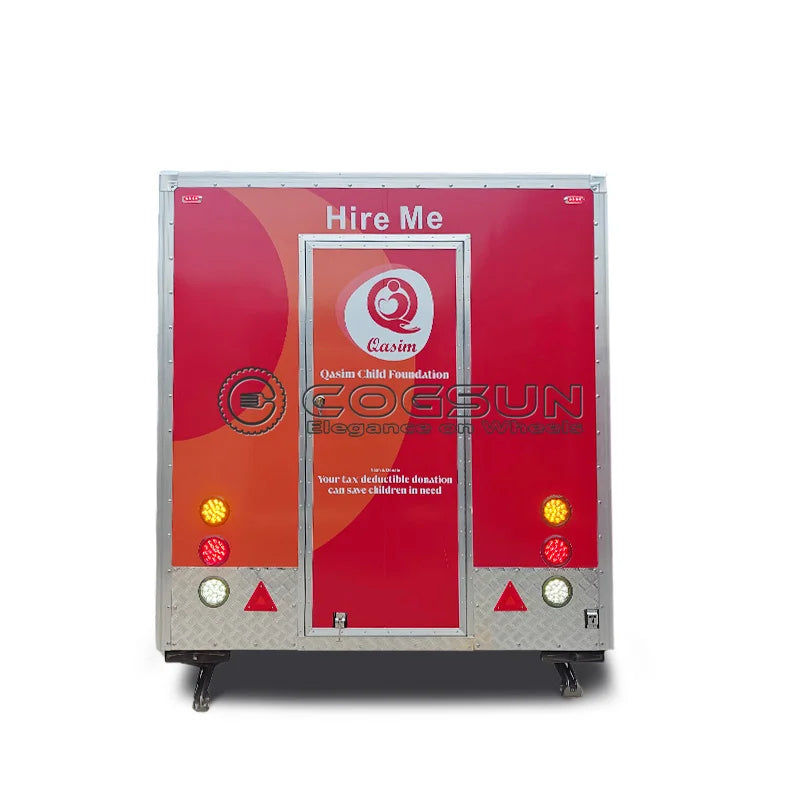 Stainless Steel BBQ Food Truck with Full Kitchen Designed for High Volume Cooking