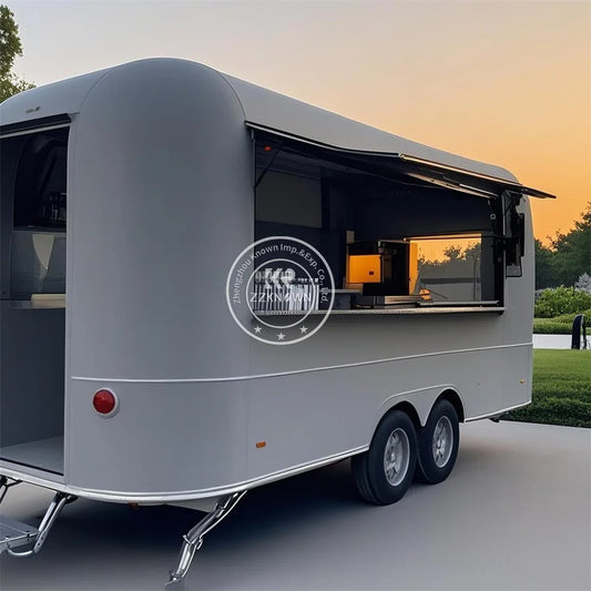 Custom Remorque Food Trailer Fully Equipped Mobile Kitchen Pizza Coffee Fast Food Truck for Sale Europe