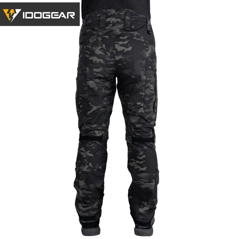 IDOGEAR Combat UFS Pants Tactical Pants w/ Knee Pads Camo Trousers 3209