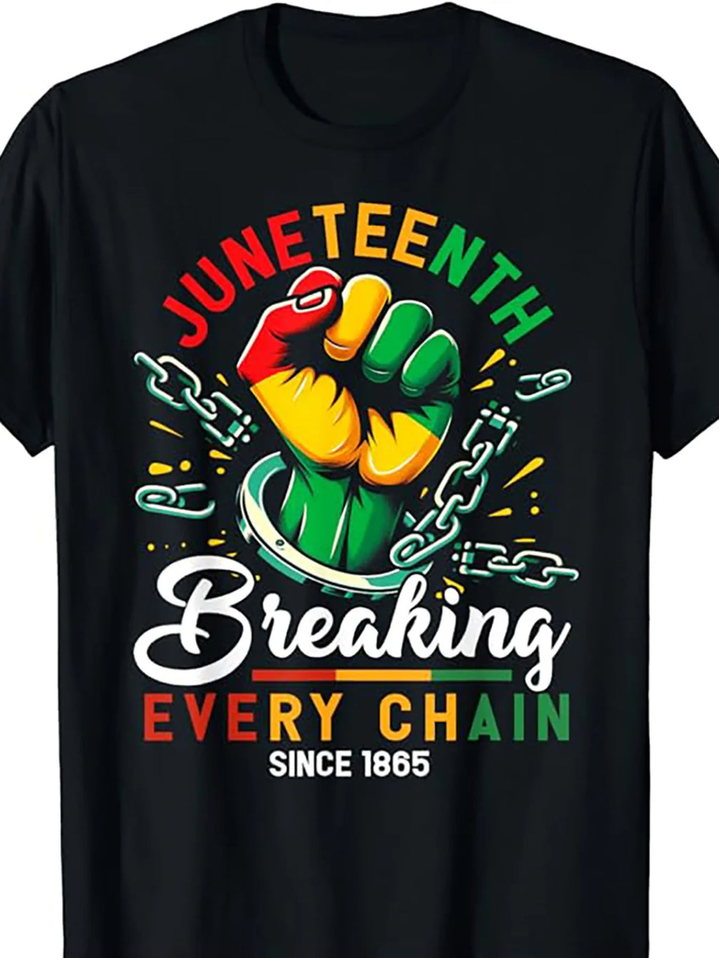 African American Freedom 1865 Novelty Men's T-Shirt, Ideal for Valentines New Year's Day Father's Day Christmas