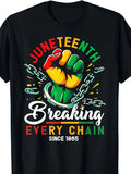 African American Freedom 1865 Novelty Men's T-Shirt, Ideal for Valentines New Year's Day Father's Day Christmas