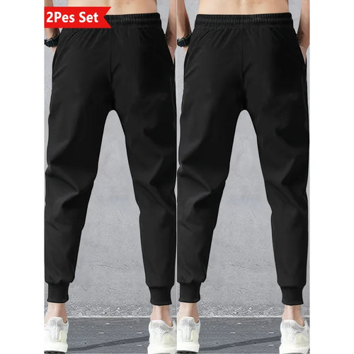 2-Pack Men Trousers Sports Pants Casual Summer Man Clothing Sweatpants Spring 2026 Light Weight Men's Adult Y2k Black Trousers