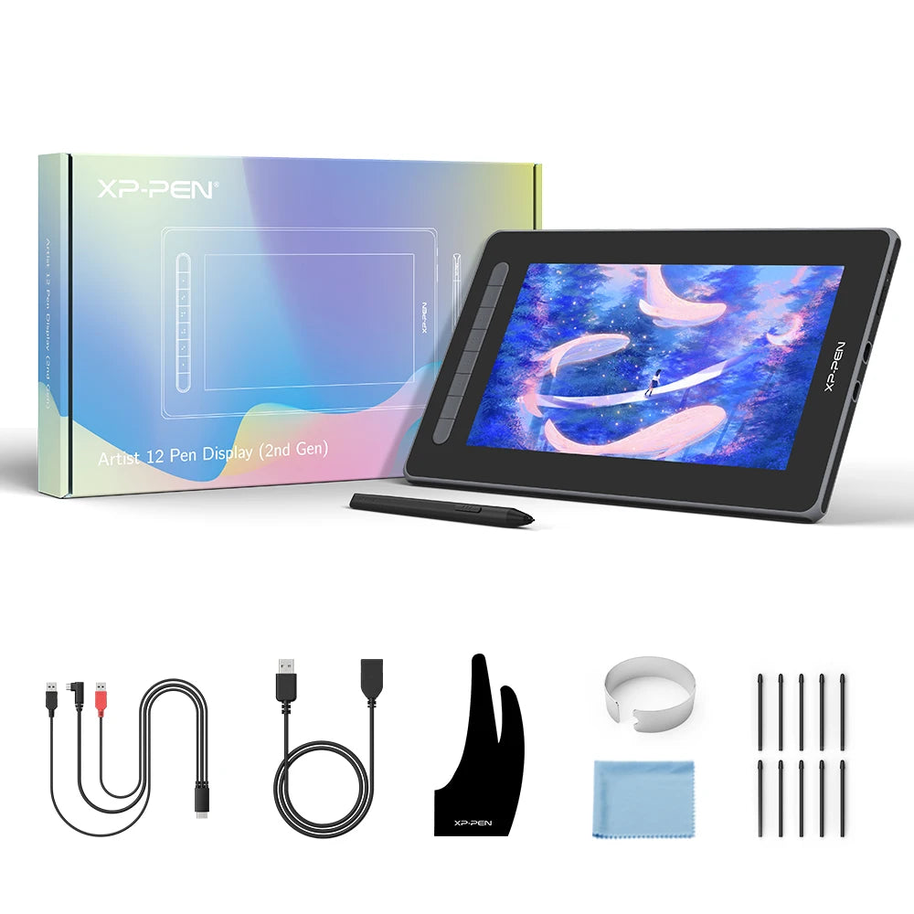 XPPen Artist Series Pen Display (2nd Gen) Artist 12 13 16 Inch Graphic Tablet Monitor with X3 Stylus Support Windows Mac Android