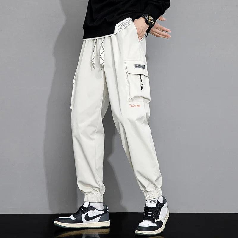 Men's Spring and Autumn Casual Pants Men's Wardrobe Fashion Trousers Loose Plus Size Sports Pants Work Pants Sport Thin Jeans