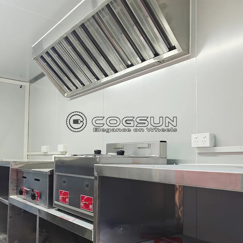 Stainless Steel BBQ Food Truck with Full Kitchen Designed for High Volume Cooking