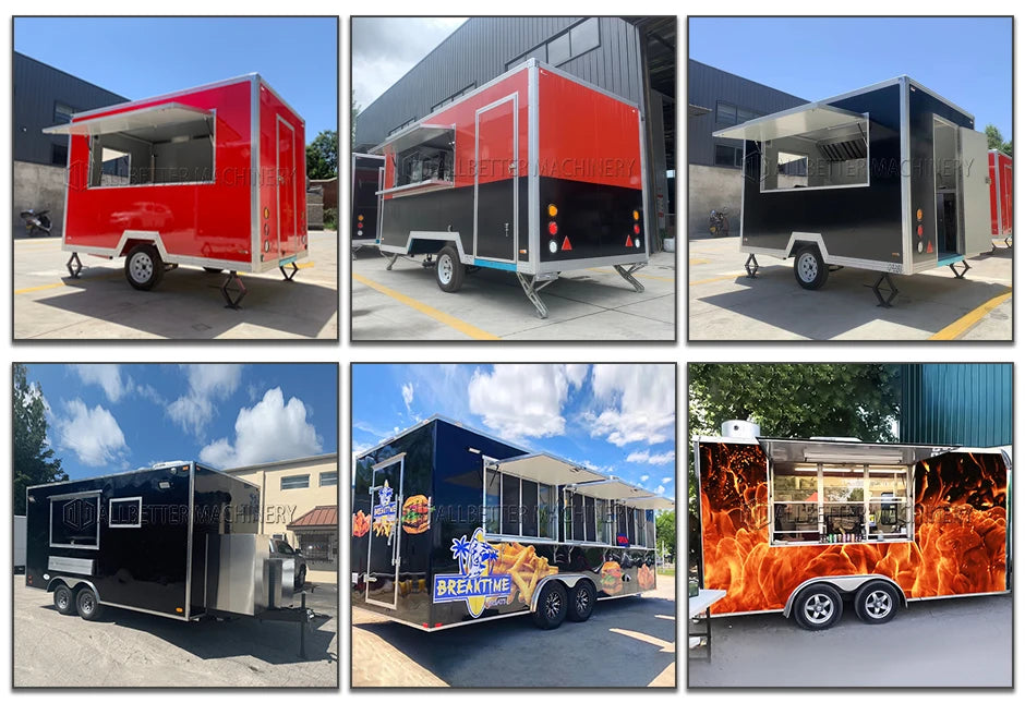 Allbetter Fully Equipped Food Truck for Sale Europe Customized Concession Food Trailer Coffee Vending Cart Catering Trailer