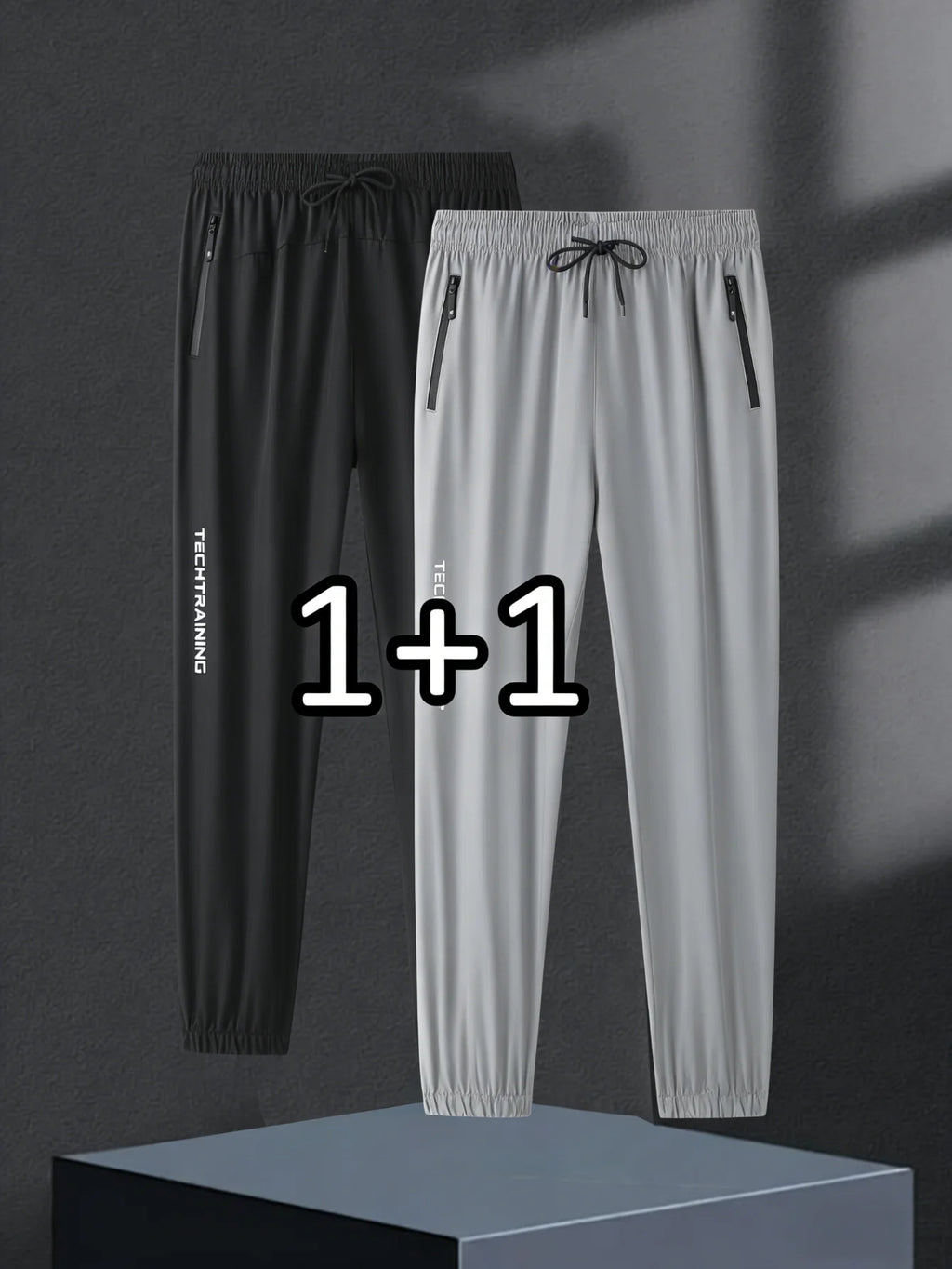 2-Piece Set Men Summer Casual Sports Pants Thin Tie-Up Jogging Pants Man Football Mens Fishing Gym Trousers Training Sweatpants