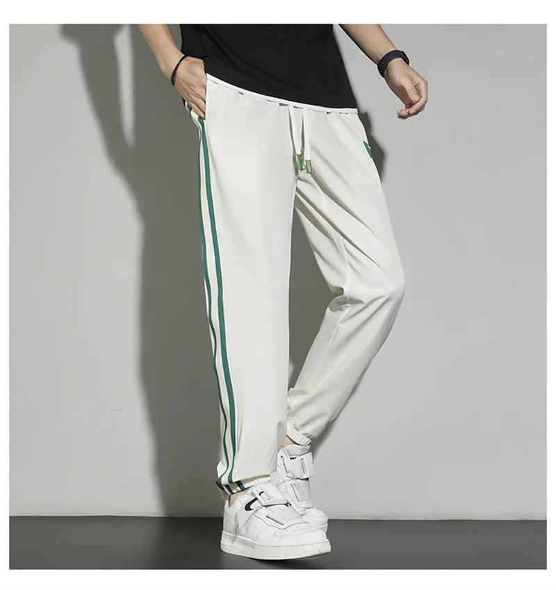 Joggers Streetwear Casual Side Stripe Pants Mens Fitness Sportswear Bottoms Loose Sweatpants Gyms Trousers Track pantalones