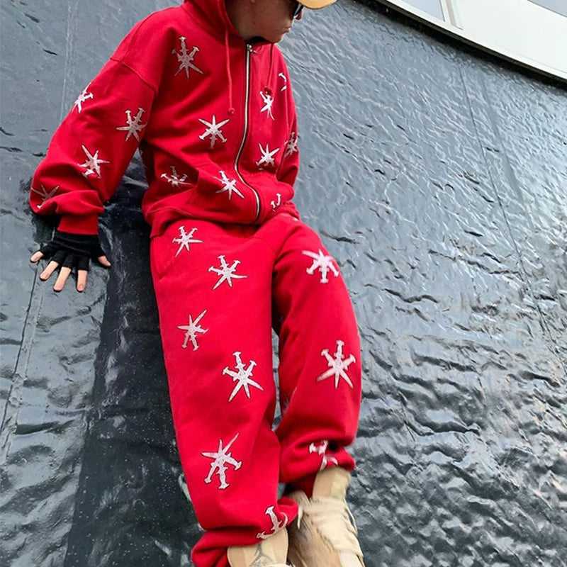 Gothic Long Sleeve Rhinestone Skeleton Hoodie Y2k Jacket Men Hoodies Oversized Full Zip Hoodie Goth Sweatshirt Sport Coat Autumn