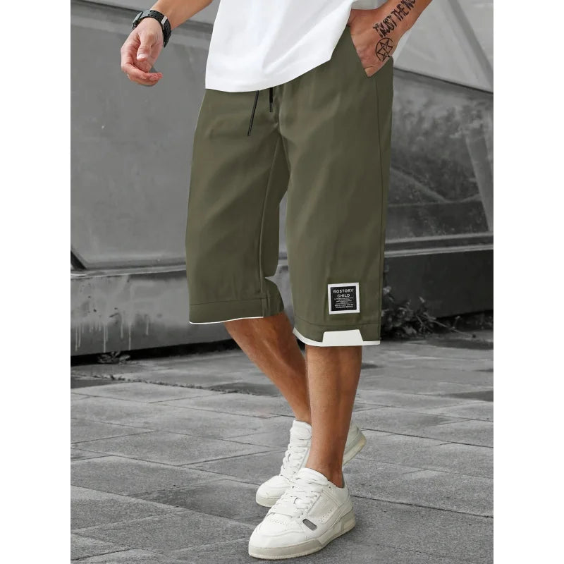 Shorts Y2k Men's Casual Cropped Trousers Man Clothes Fashion Cargo Lightweight And Multi-Color Summer Wear At Home And Outside