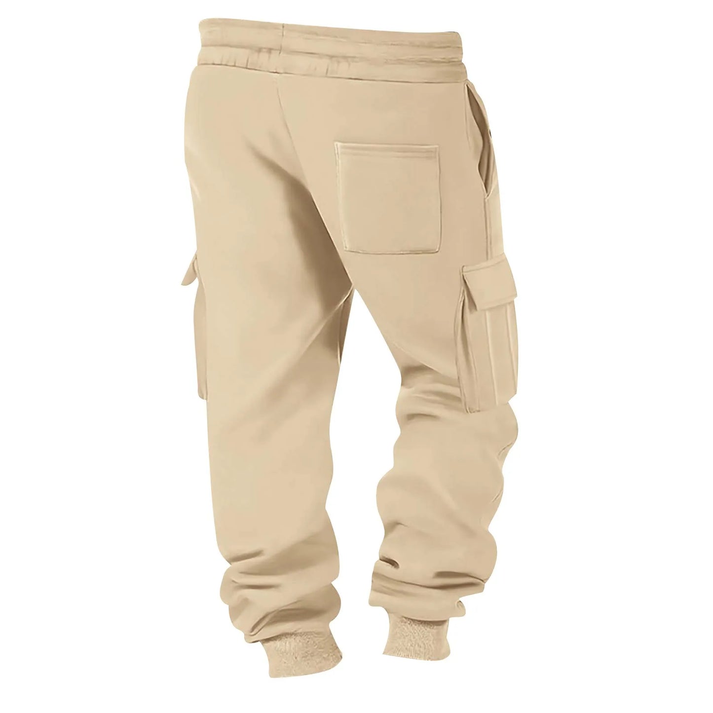 2025 Mens Sweatpants Straight Fit Joggers For Sports And Streetwear Loose Oversized Drawstring Long Pants Men Multi-Pocket Pants
