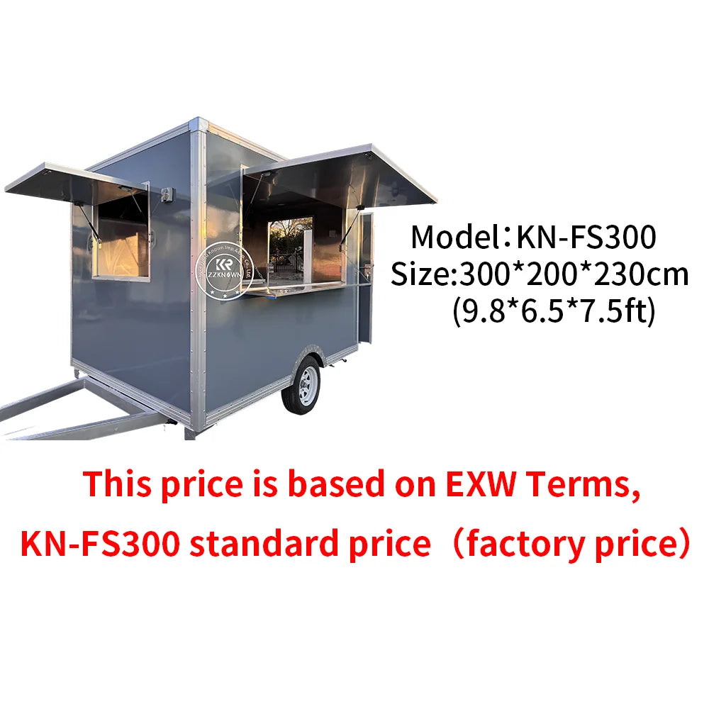 USA Standard Fast Food Truck Mobile Catering Trailer With DOT VIN Concession Food Trailer for Bubble Tea