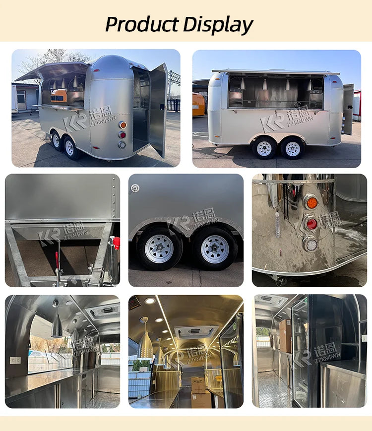 Burger Coffee Van Food Kiosk Cart Street Ice Cream Cart Food Truck Taco Pizza Foodtruck Mobile Hot Dog Concession Trailer