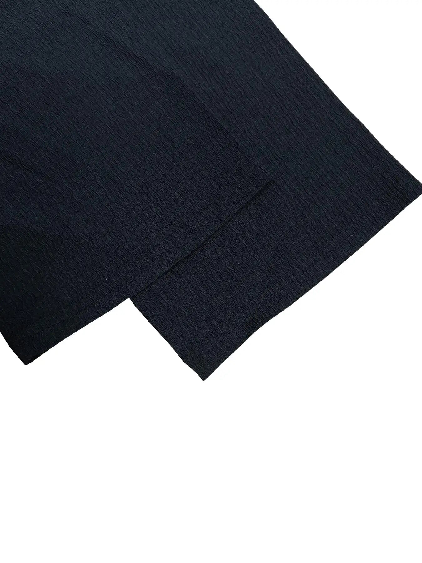 2025 Europe and the United States men's new spring half-sleeve shirt pants solid color suit V-neck design