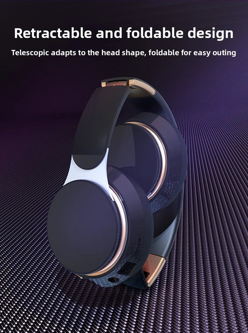 Wireless Headsets Foldable Bluetooth Earphones Noise Reduction Sports Headsets With HD Mic Gaming Headphones Bass Headsets