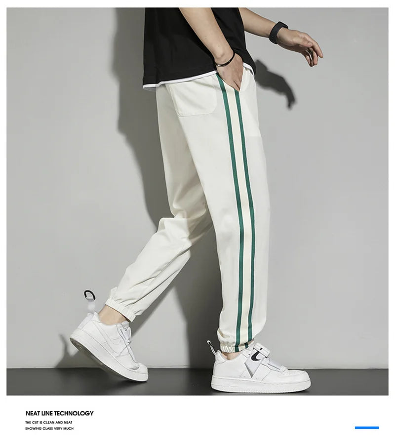 Joggers Streetwear Casual Side Stripe Pants Mens Fitness Sportswear Bottoms Loose Sweatpants Gyms Trousers Track pantalones