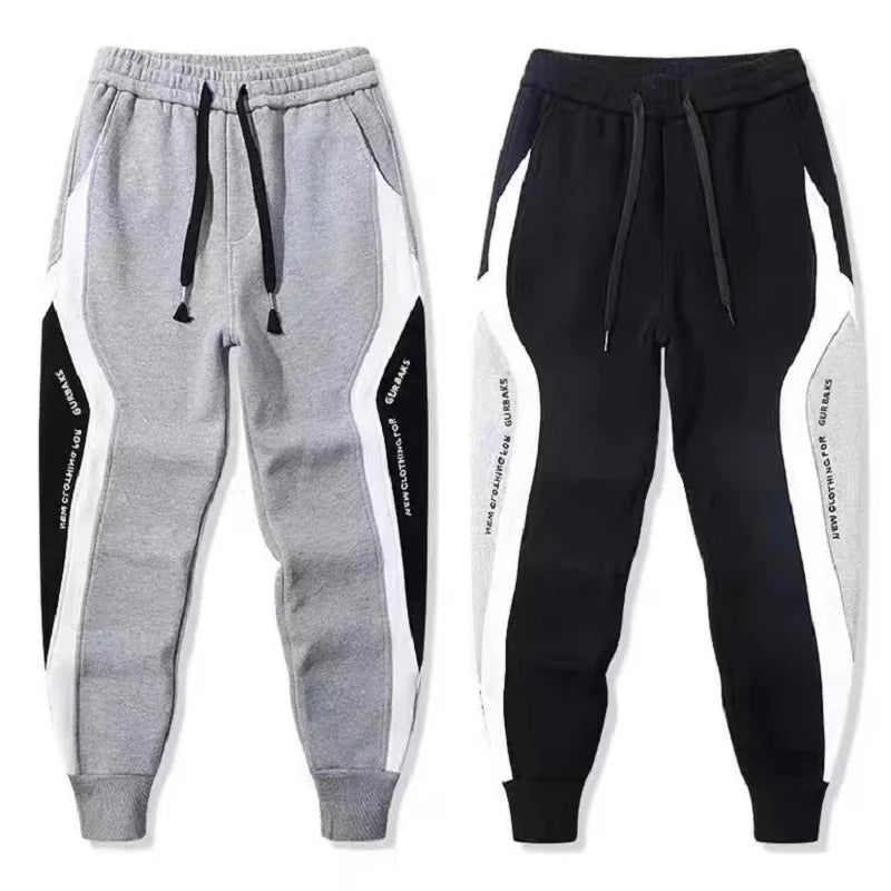 Men Black Pants Hip Hop Drawstring Jogger Fashion Comfortable Trousers Male Casual Sweatpants Loose Elastic Waist Sportswear