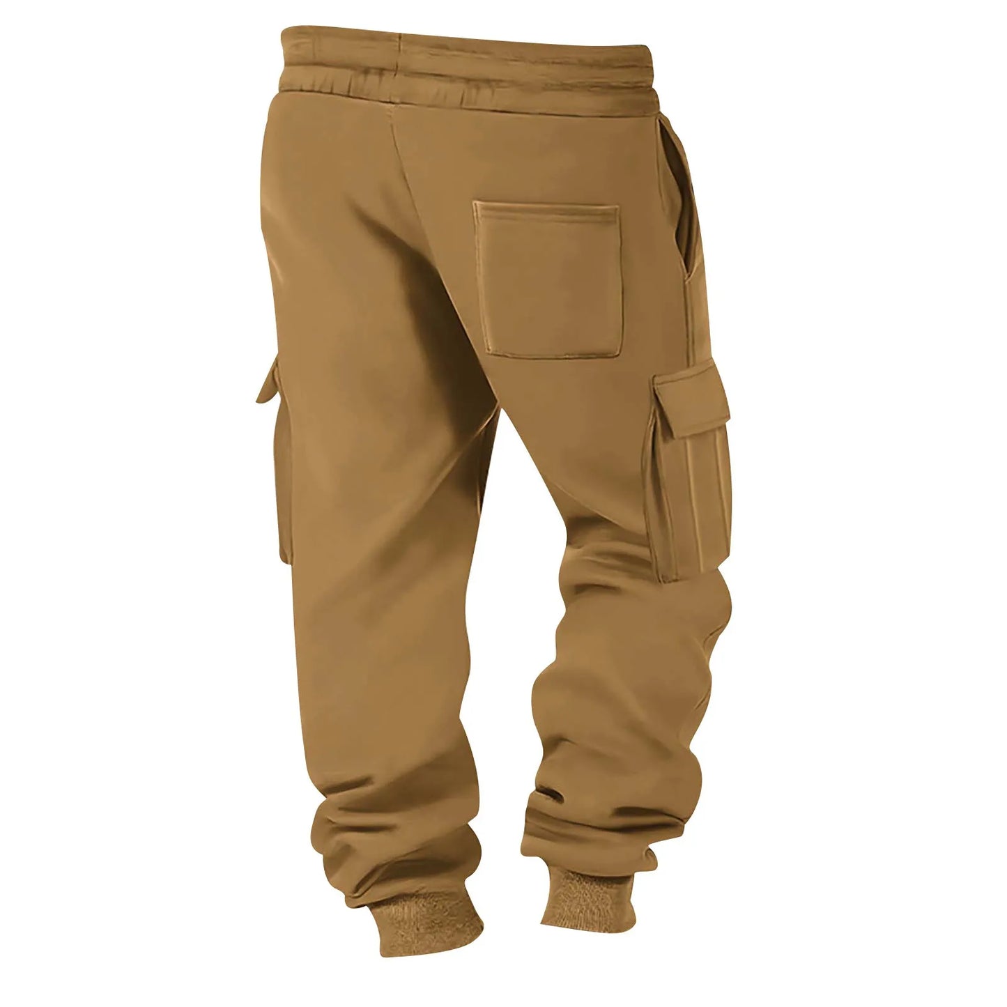2025 Mens Sweatpants Straight Fit Joggers For Sports And Streetwear Loose Oversized Drawstring Long Pants Men Multi-Pocket Pants