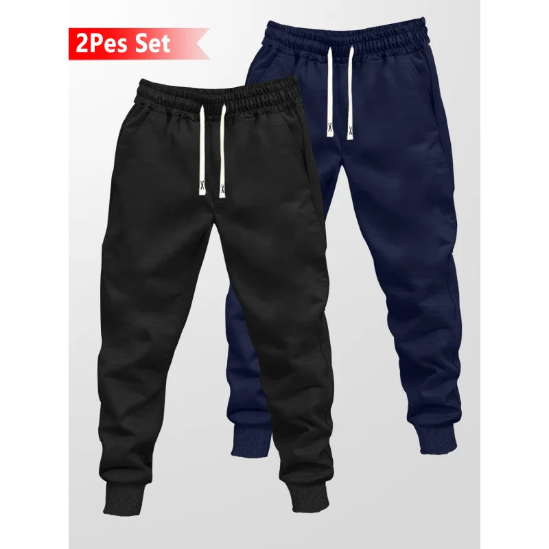 Two-pack Sweatpants 2026 Casual Pants Clothes Men's Y2k Man Baggy Clothing Fit Black Spring and Autumn Trousers Sports Home