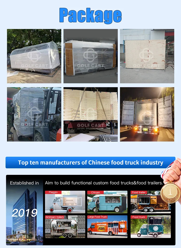 Custom Size Design Mobile Kitchen Food Truck Concession  Trailer USA Street Food Truck Pizza Fast Food Trailer Fully Equipped