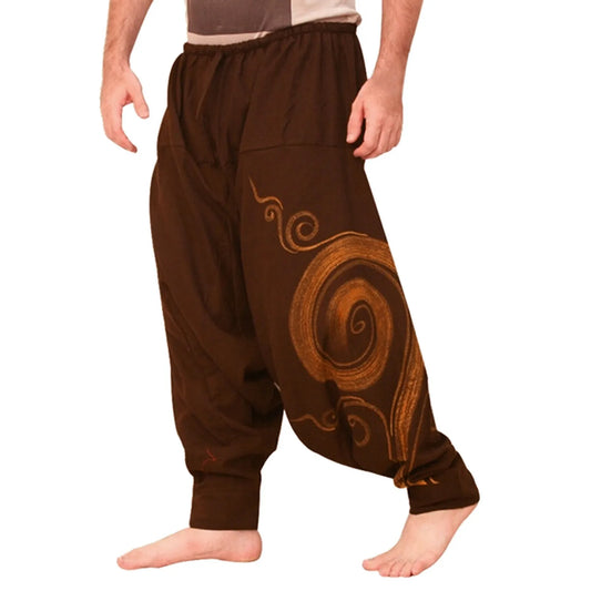 Men's Long Casual Print Loose Trousers Large Size Nationality Sport Trousers Harem Pants Sweatpants Pantalones Hombre
