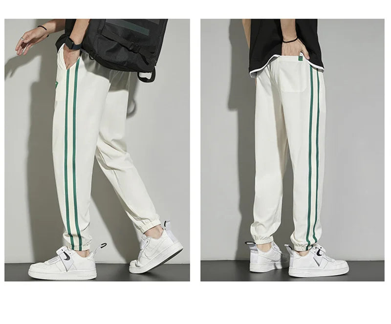 Joggers Streetwear Casual Side Stripe Pants Mens Fitness Sportswear Bottoms Loose Sweatpants Gyms Trousers Track pantalones