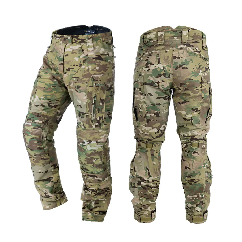 IDOGEAR Combat UFS Pants Tactical Pants w/ Knee Pads Camo Trousers 3209