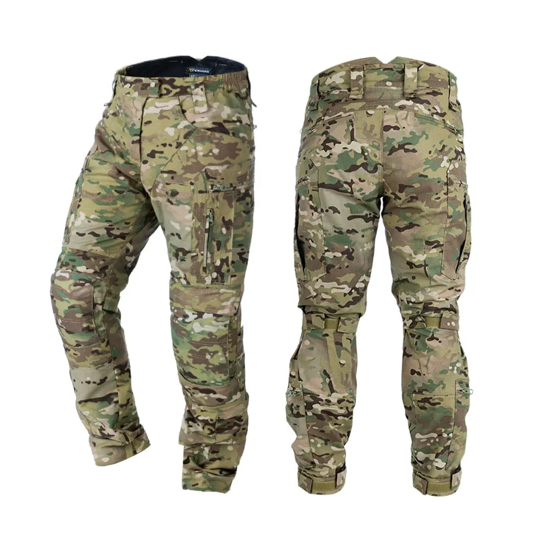 IDOGEAR Combat UFS Pants Tactical Pants w/ Knee Pads Camo Trousers 3209