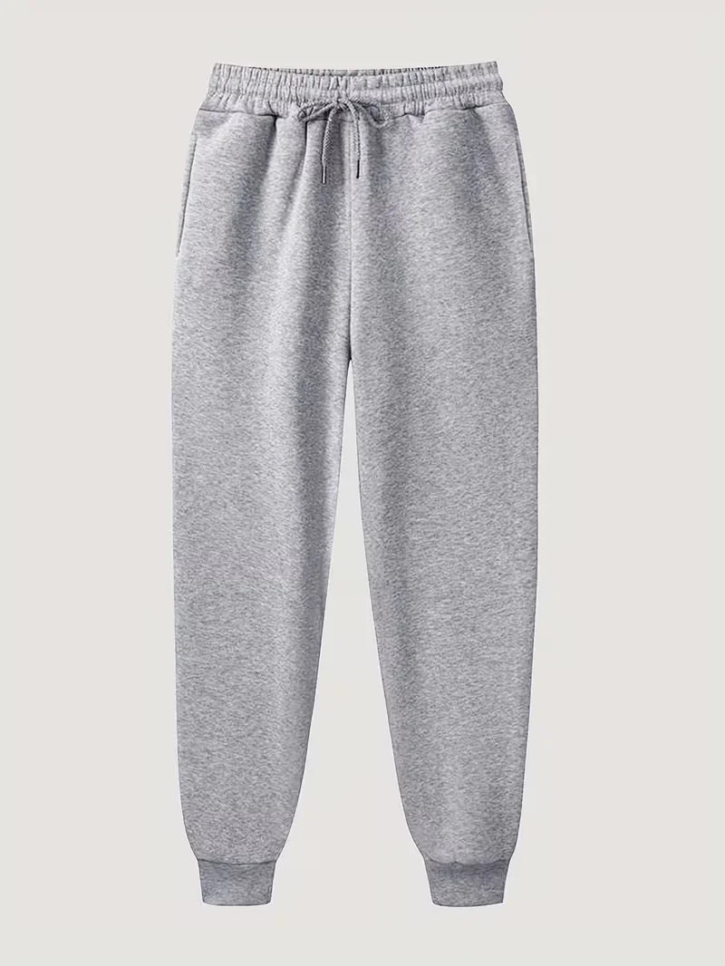 Men's and women's solid color sports running pants are designed specifically for sports and hiking featuring a drawstring design