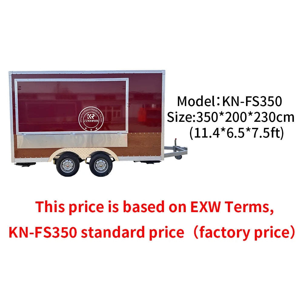 USA Standard Fast Food Truck Mobile Catering Trailer With DOT VIN Concession Food Trailer for Bubble Tea