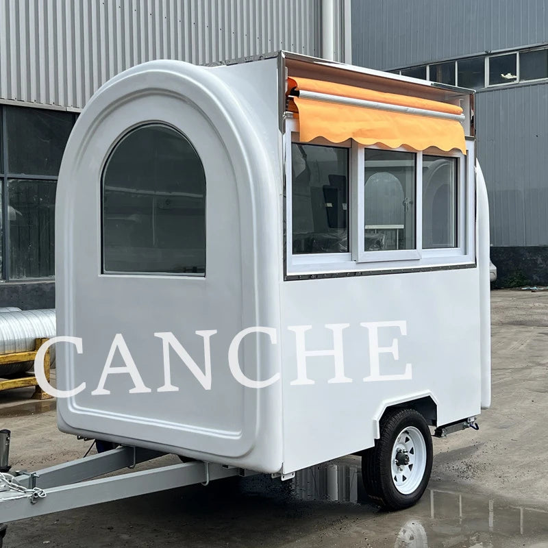 Street Sale use BBQ Food trailer Factory Mobile Pizza Food Truck stainless steel Outdoor Mobile Food Trailer