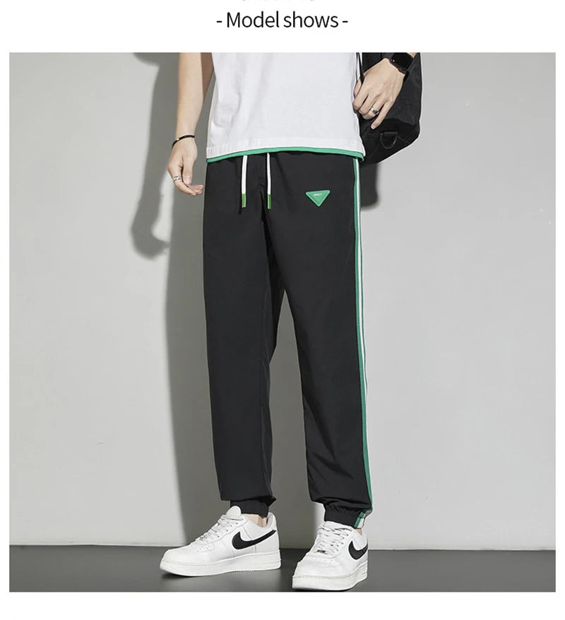 Joggers Streetwear Casual Side Stripe Pants Mens Fitness Sportswear Bottoms Loose Sweatpants Gyms Trousers Track pantalones