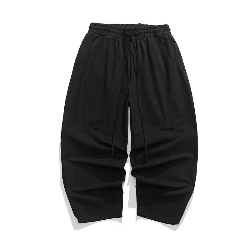 Men's Spring Loose Harem Pants Chinese Linen Oversize Sweatpants High Quality Casual Brand Male Harem Trousers