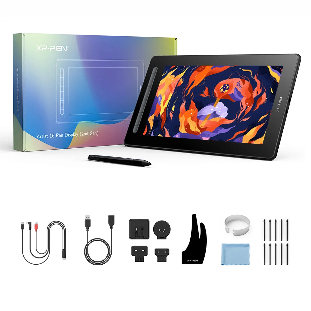 XPPen Artist Series Pen Display (2nd Gen) Artist 12 13 16 Inch Graphic Tablet Monitor with X3 Stylus Support Windows Mac Android