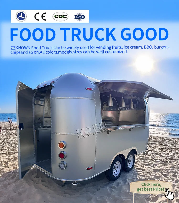 Burger Coffee Van Food Kiosk Cart Street Ice Cream Cart Food Truck Taco Pizza Foodtruck Mobile Hot Dog Concession Trailer