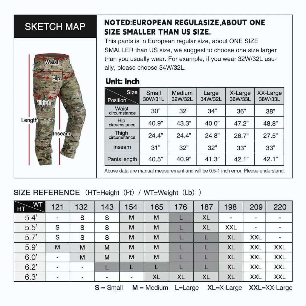 IDOGEAR Combat UFS Pants Tactical Pants w/ Knee Pads Camo Trousers 3209