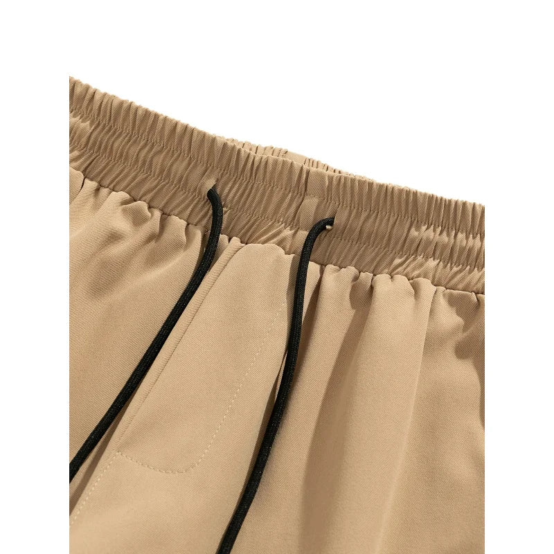Men Pants Summer Men's Clothes Casual Sports Cropped Drawstring Design Outdoor Running Sports Shorts Clothing Beach Man Workwear