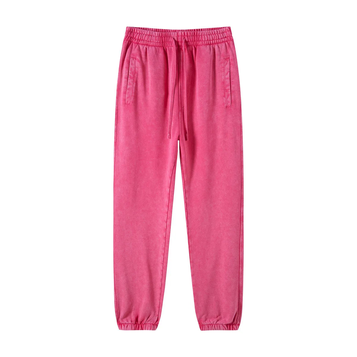 Sweatpants Joggers Women Men Vintage Wash Distressed Lightweight Round Hem Faded White Casual Pants Lounge Pants Comfy Trousers
