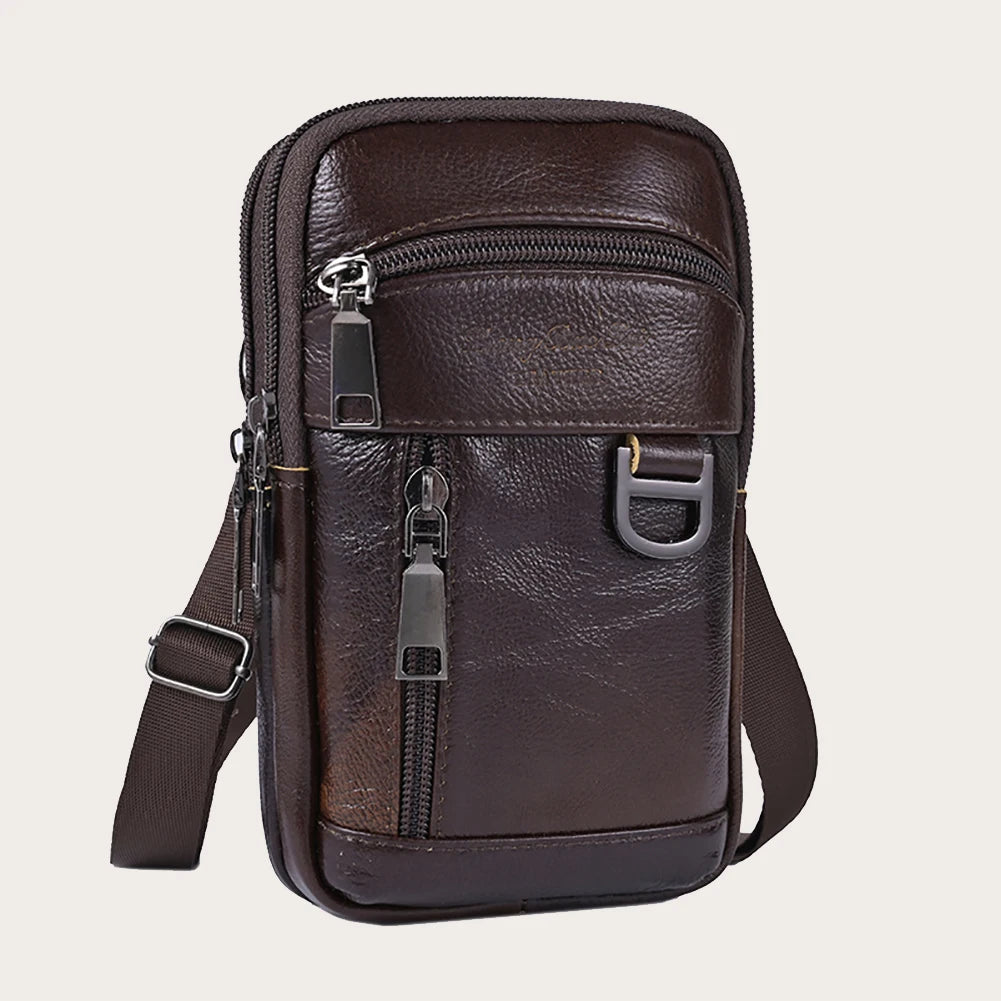 Men Stylish Crossbody Bag Waterproof Leather Simple Shoulder Bag Lightweight Fashion Sling Bag Men Daily Sports Bag
