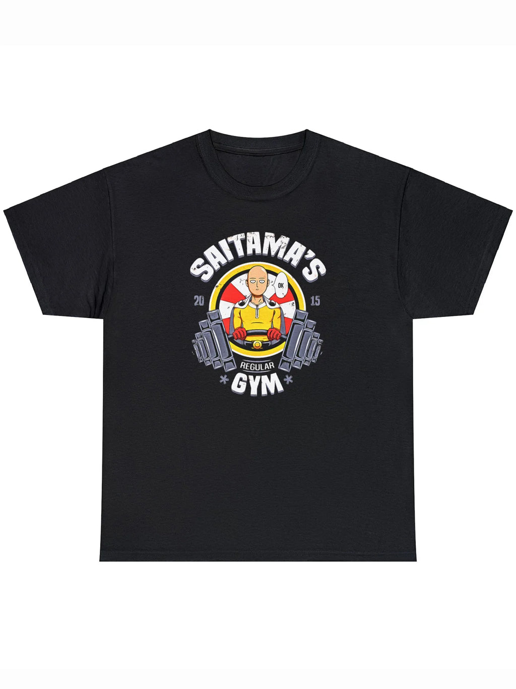 Men'S Casual Cotton T-Shirt with Unique Anime Print - Short Sleeve, Round Neck, Perfect for Summer Outings & Fitness