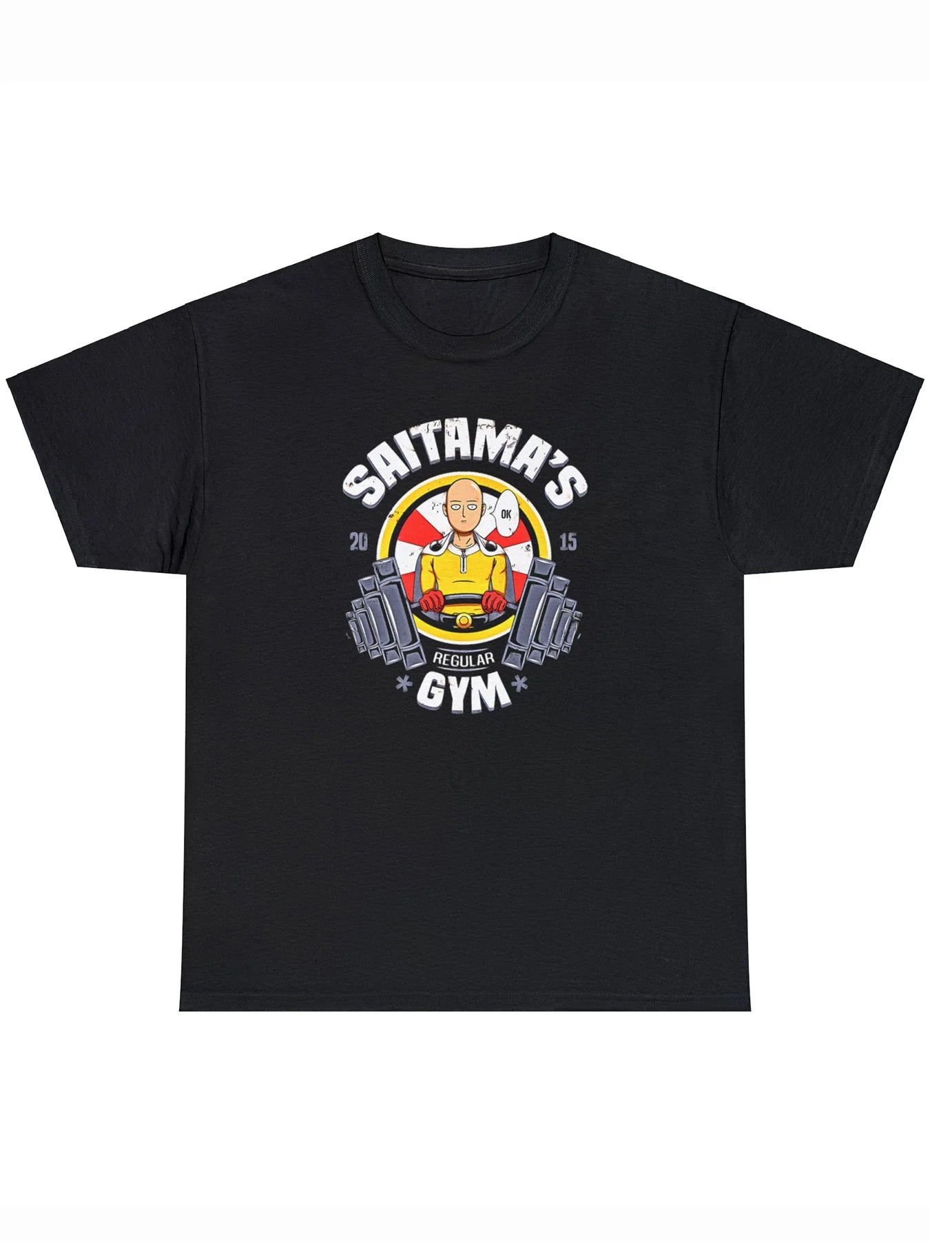 Men'S Casual Cotton T-Shirt with Unique Anime Print - Short Sleeve, Round Neck, Perfect for Summer Outings & Fitness