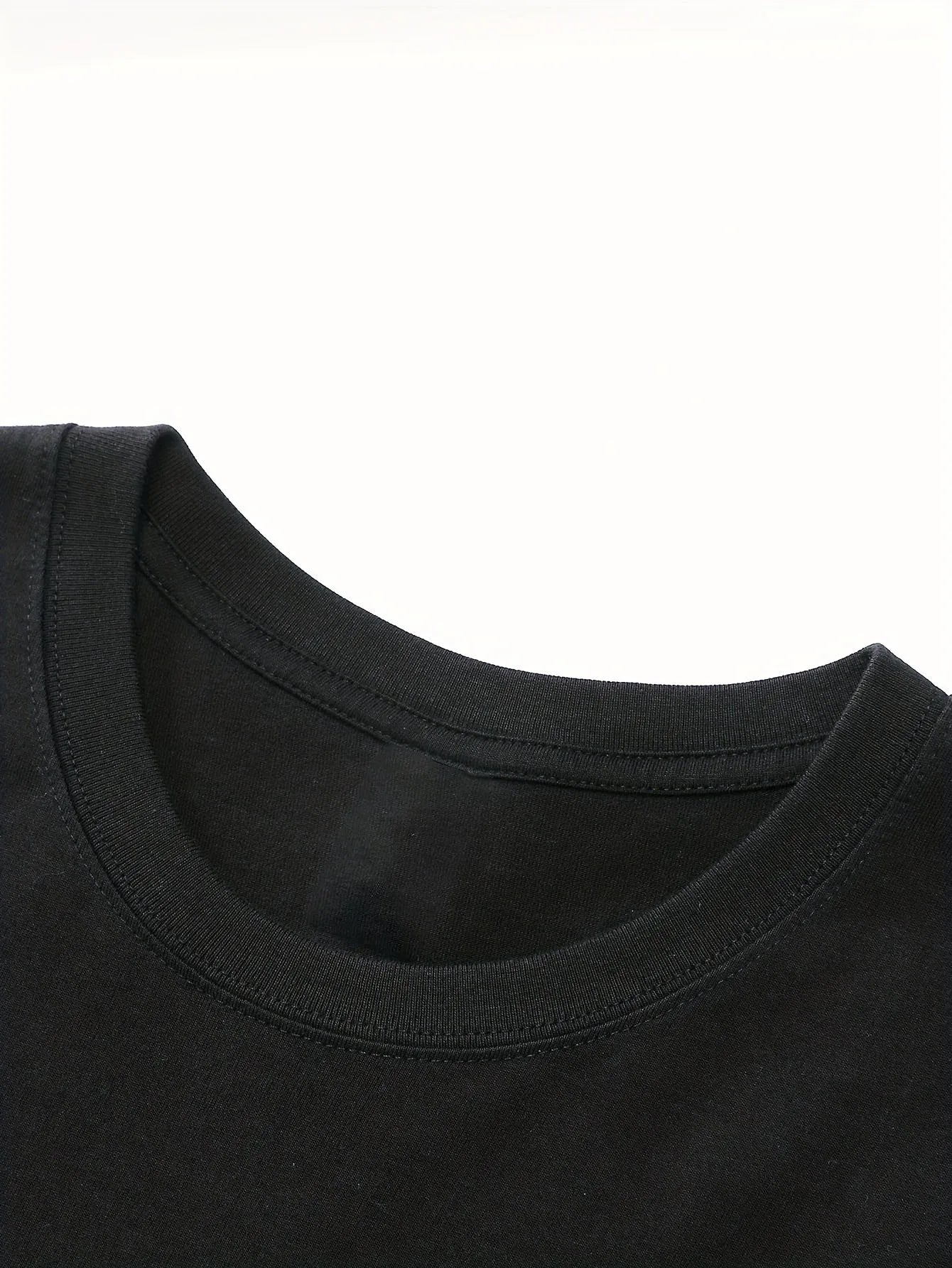 1pc Men'S Vintage Cross Print Cotton T-Shirt, Casual Round Neck Short Sleeve Tee, Summer Knit Fabric