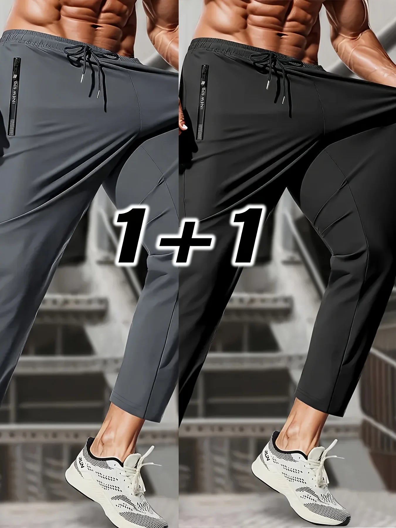2-pack Men's Casual Sports Trousers Ice Silk Pants Quick-drying Breathable Fishing Man Sweatpants Football Mens Gift Jogger Gym