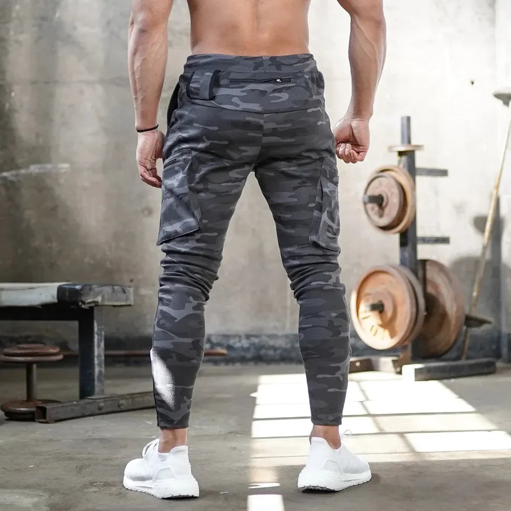 Joggers Sweatpants Men Casual Skinny Pants Multi-pocket Trousers Male Track Pants Gym Fitness Training Bodybuilding Sport Pant