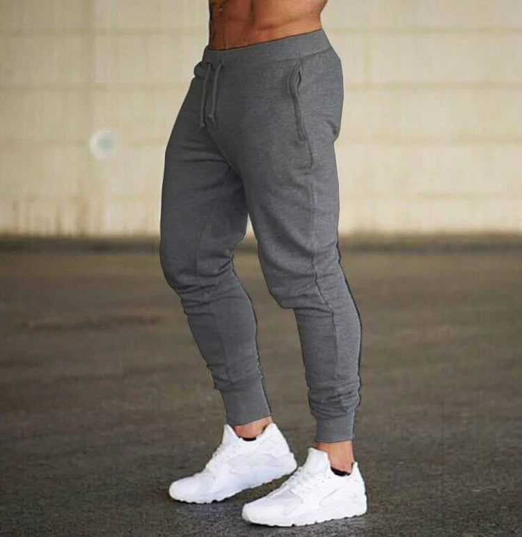 New Autumn Men's Sport Pants Casual Knitted Trousers With Zipper Pockets Solid Color Jogger pants Male pantalon chandal hombre