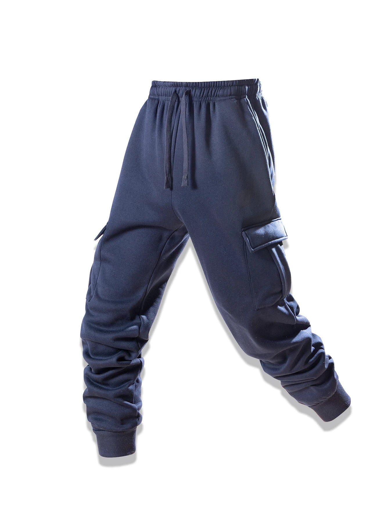 Men Cargo Casual Sports Drawstring Spliced Pants Sheath Pencil Pants Ankle Length Pant Spring Skinny Patchwork Pockets Pants