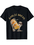 Garlic Bread Funny Cool Skeleton Meme T-Shirt Selected pure cotton interesting design DIY short sleeve t-shirt for men