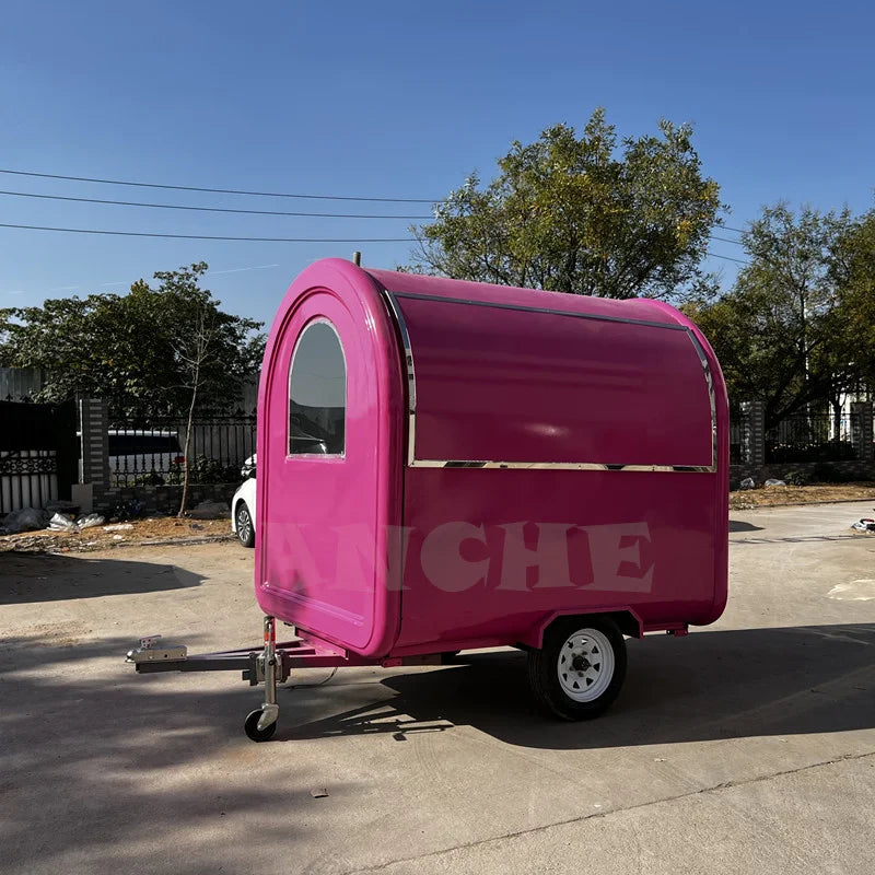 Street Sale use BBQ Food trailer Factory Mobile Pizza Food Truck stainless steel Outdoor Mobile Food Trailer