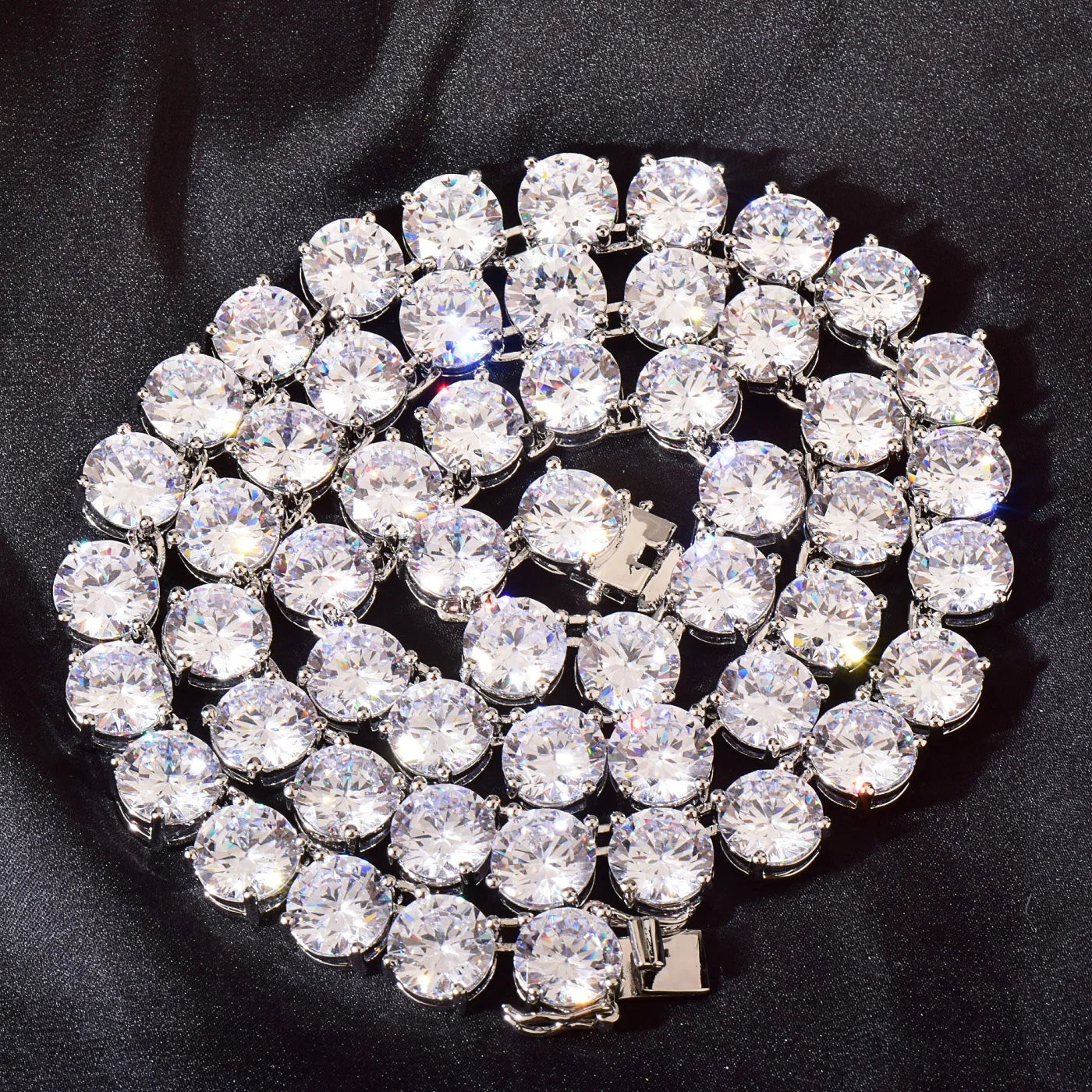 CUC Gold Color Tennis Chain 5mm 6mm 10mm One Row AAA Zircon Iced Out Necklace Link For Men Women Hip Hop Jewelry