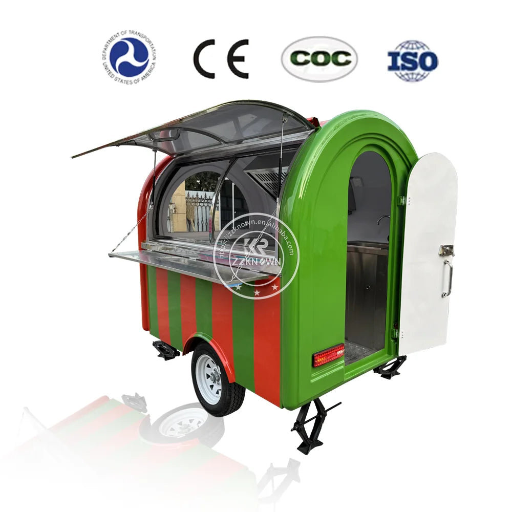 Best Selling Mobile Bar Station BBQ Pizza Trucks Food Cart Coffee Trailer Food Truck Mobile Kitchen Fully Equiped